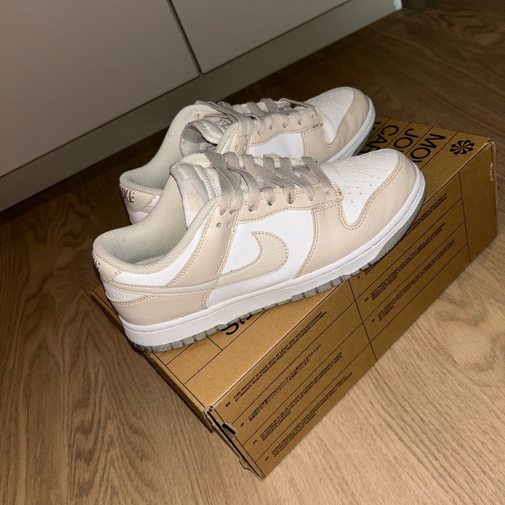Nike Dunks Beige and White Sneakers